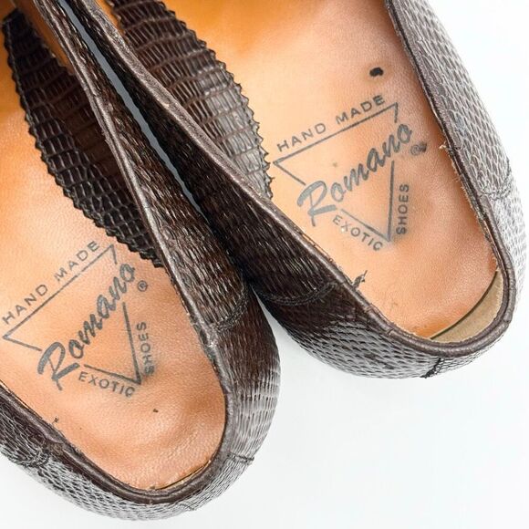 Romano Exotic Alligator Leather Brown Handmade in Mexico Dark Brown Loafers Styl main image 5